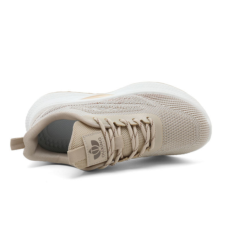 Women's Breathable Casual Shoes with Cushioned Sole and Elastic Upper