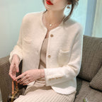 Women's Elegant Cardigan with Gold Buttons