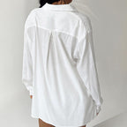 Women's Loungewear Set with Casual Button-Up Blouse and Comfortable Shorts