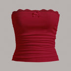 Women's Bandeau Top with Lace Trim