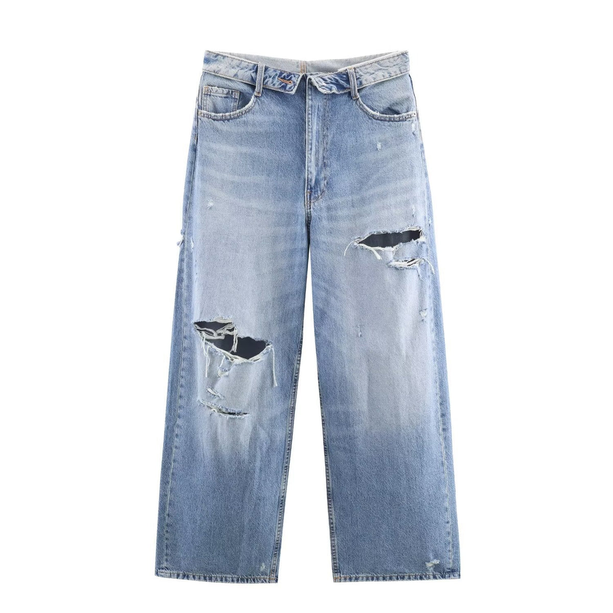 Women's High-Quality Destroyed Baggy Jeans