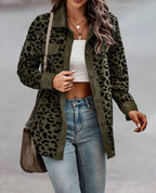 Women's Fashionable Leopard Print Overshirt