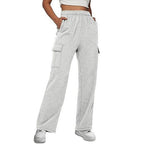 Women's Wide-Leg Cargo Pants with Side Pockets
