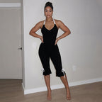 Women's Elegant Jumpsuit with Wrap Details and Flowing Legs