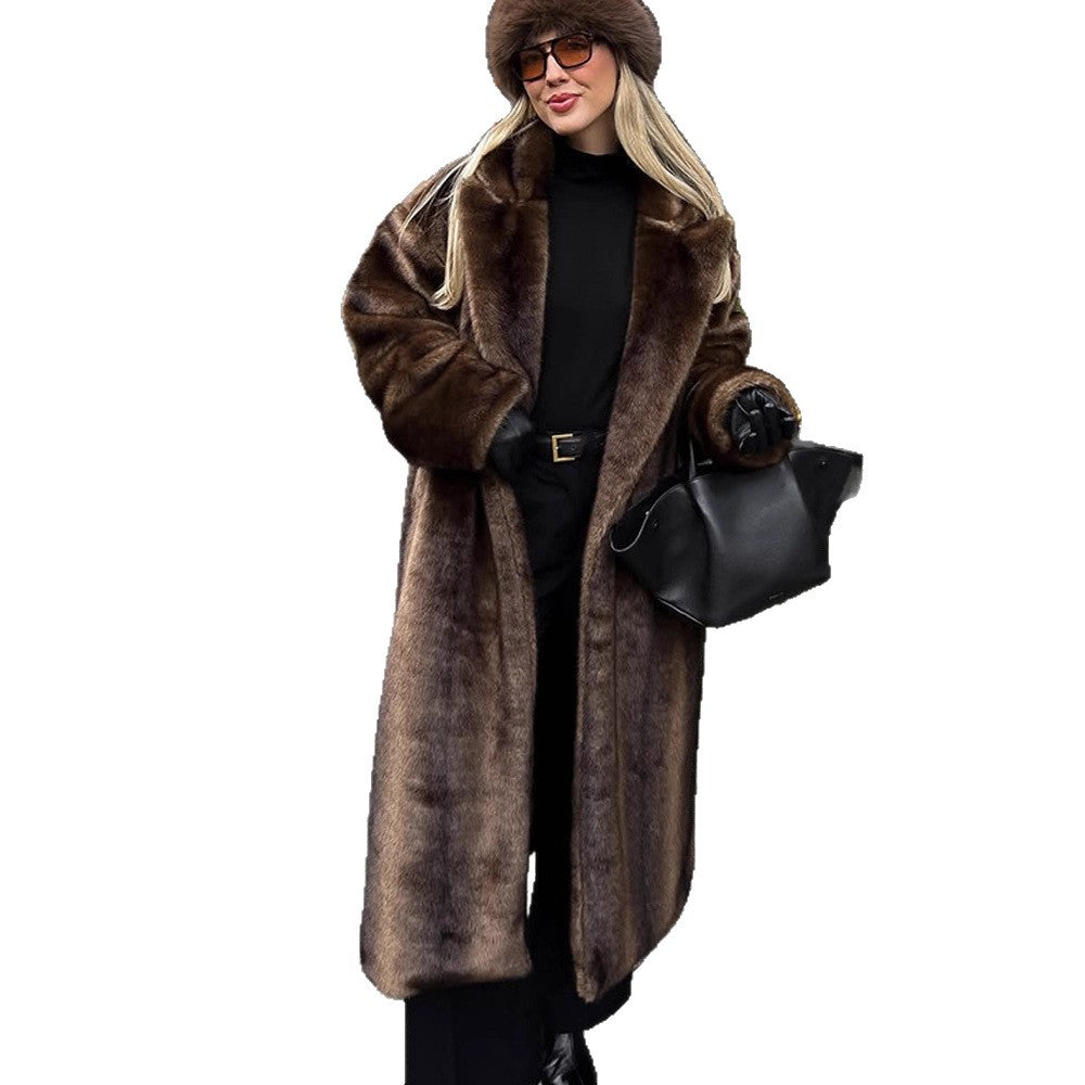 Women's Luxury Faux Fur Coat