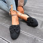 Women's Ballet Flats with Elegant Bow Detail
