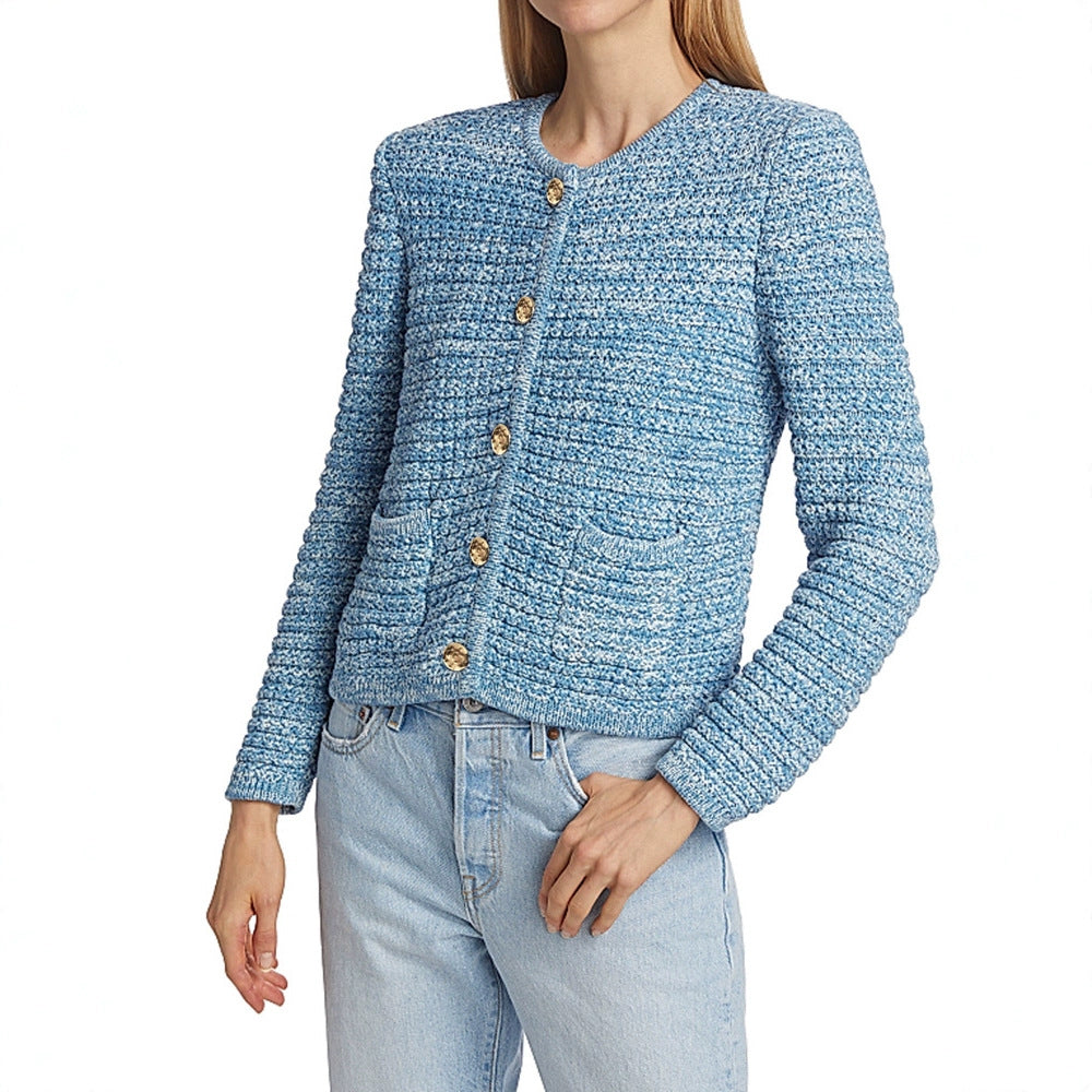 Women's Elegant Cardigan with Gold Buttons