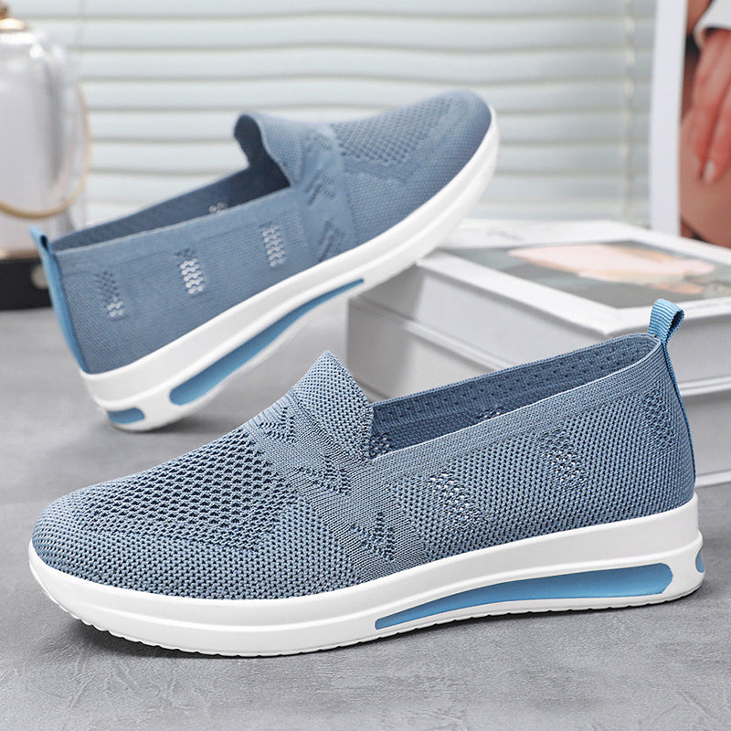 Women's Breathable Slip-On Sneakers with Flexible Upper and Comfortable Footbed