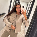 Elegant Short Jacket with Decorative Button Details