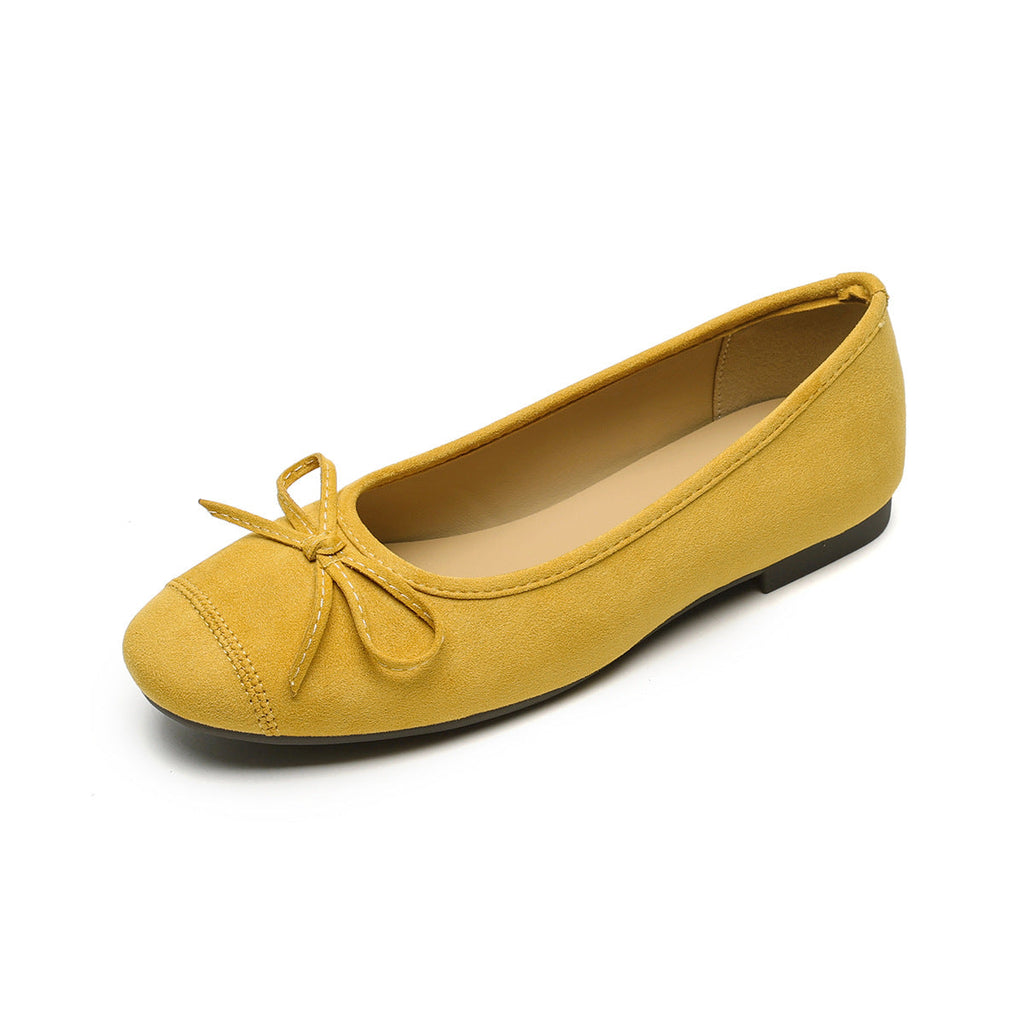 Women's Ballet Flats with Elegant Bow and Soft Lining