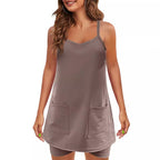 Women's Comfortable Camisole Dress with Pockets