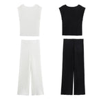 Women's Pleated Cropped Pants