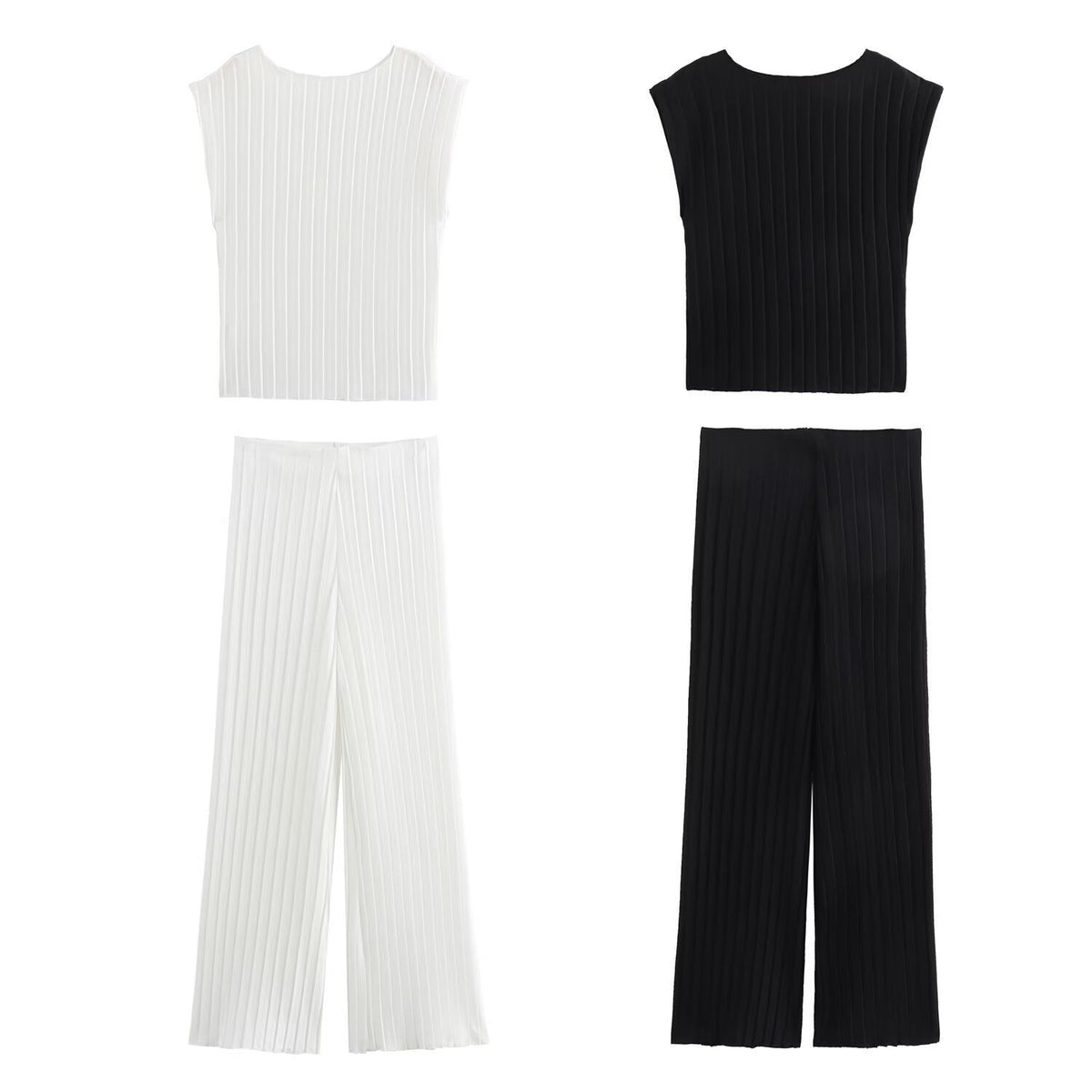 Women's Pleated Cropped Pants