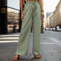 Women's Elegant and Comfortable Wide-Leg Pants with Elastic Waist and Drawstring