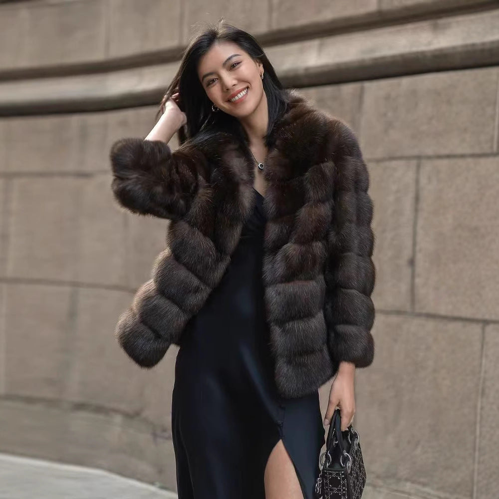 Elegant Faux Fur Short Jacket