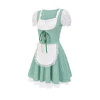Women's Dirndl Dress with Traditional Plaid Pattern