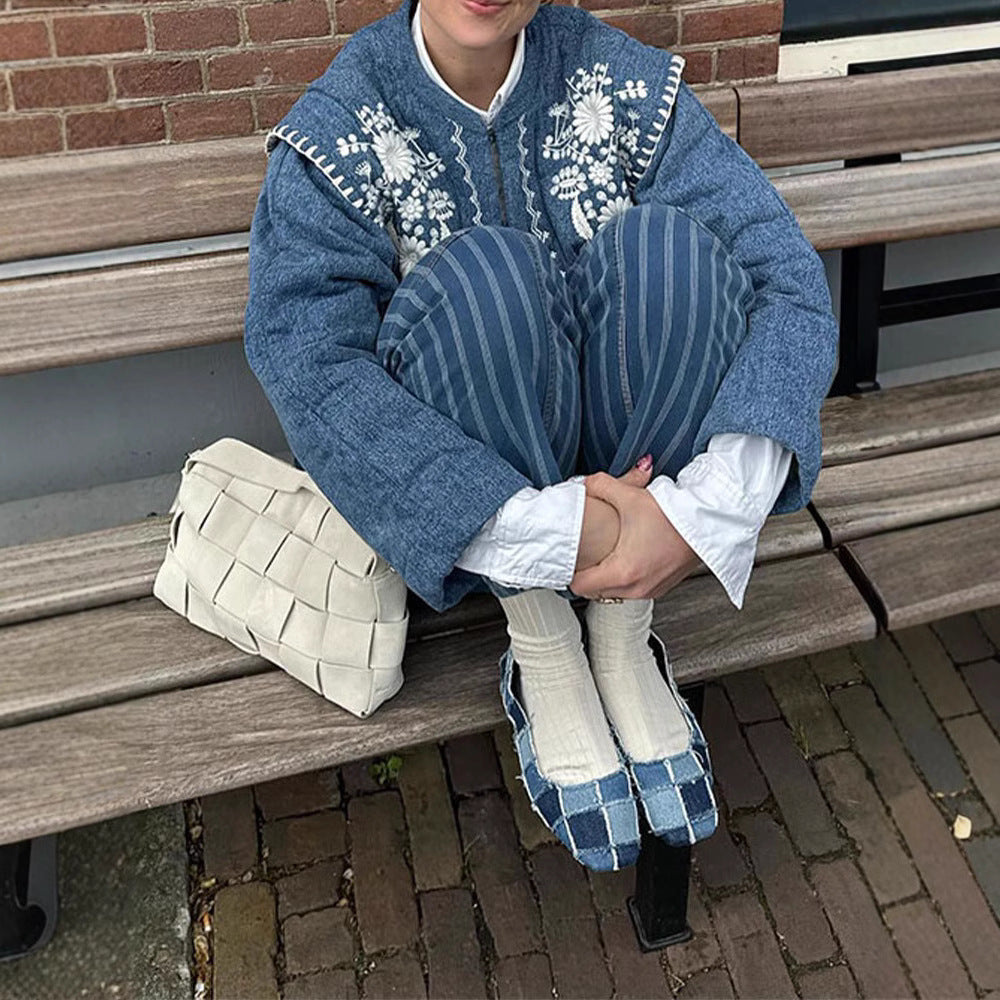 Women's Embroidered Denim Jacket