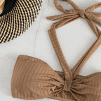 Women's Bandeau Bikini with Sophisticated Knot Design