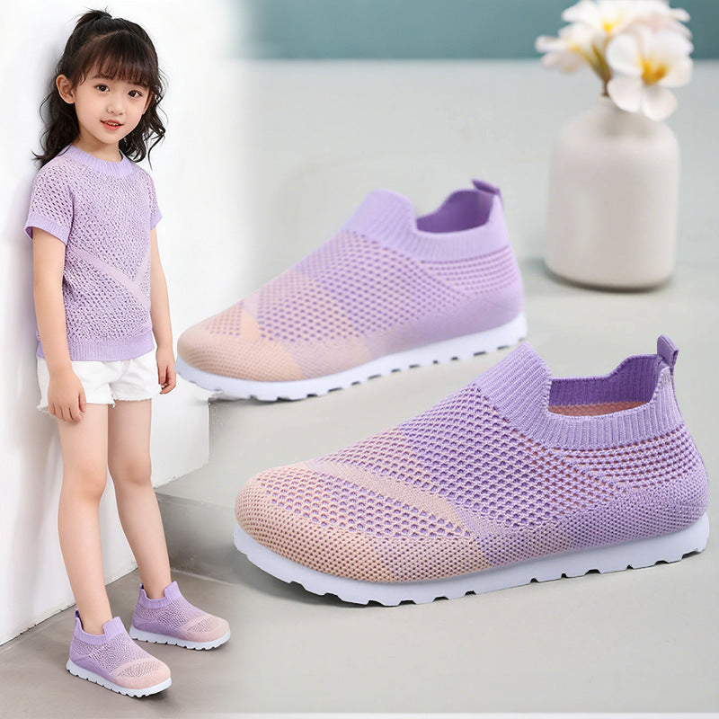 Women's Breathable Slip-On Sneakers with Elastic Upper