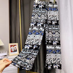 Women's Harem Trousers with Colorful Elephant Pattern
