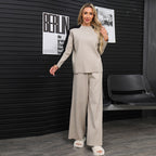 Women's Fashionable Leisure Loungewear Set with Modern Contrast Details
