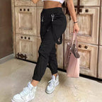 Women's Cargo Pants with Pockets and Belt