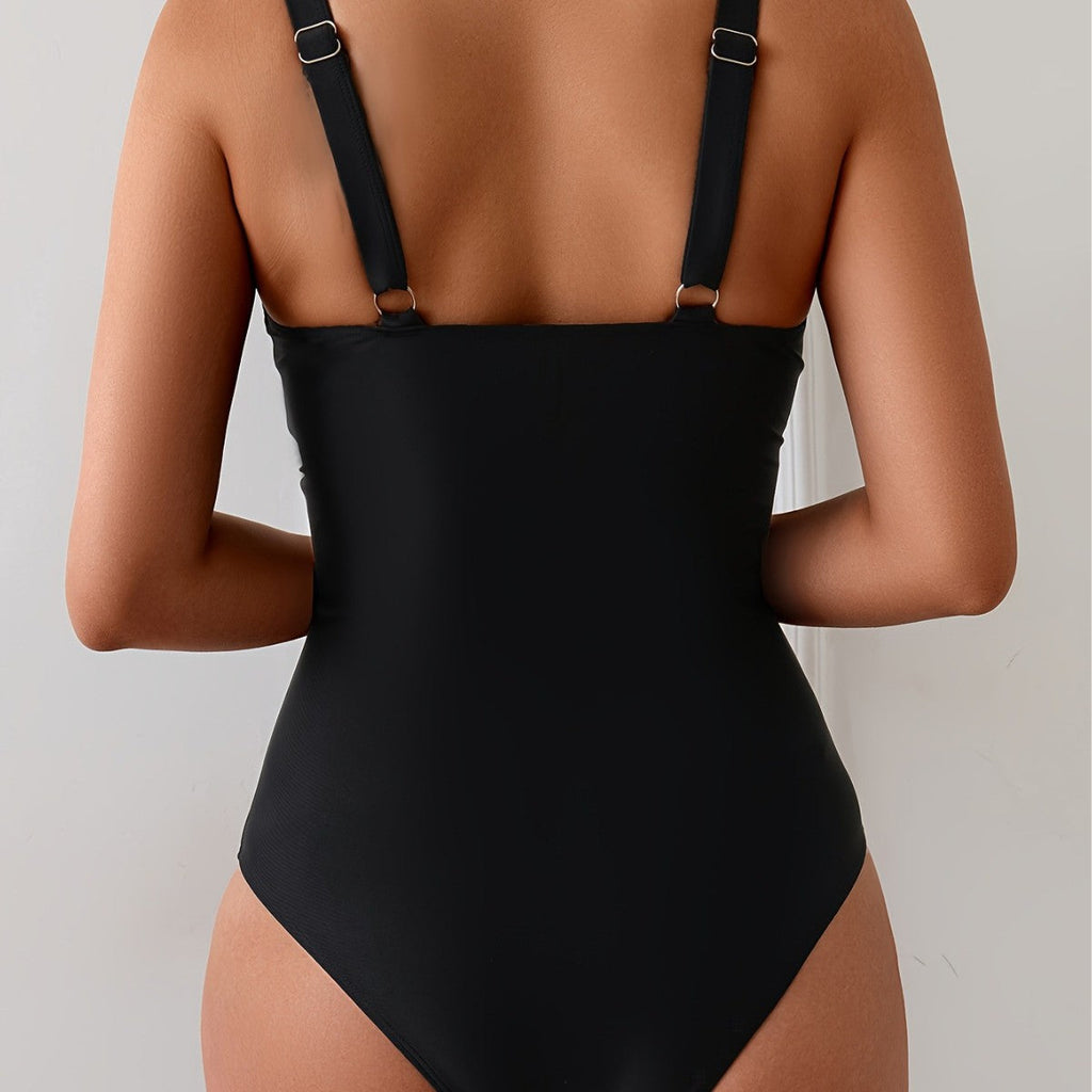 Women's Swimsuit with Side Panels and Shaping Effect