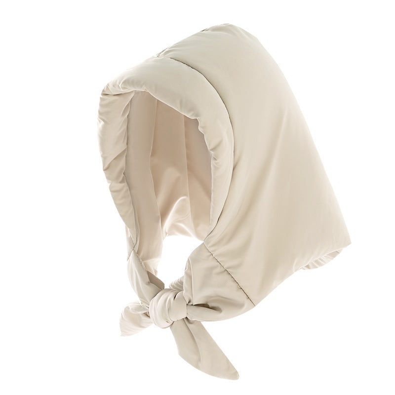 Kalsten Padded Quilted Insulated Tie-Back Hooded Headscarf