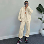 Women's Casual Two-Piece Set with Oversized Hoodie and Joggers