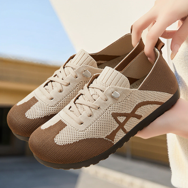 Women's Breathable Comfort Sneakers with Elastic Upper
