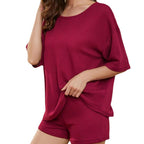 Women's Comfortable Oversized Top and Shorts Set
