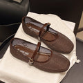 Women's Breathable Ballet Flats with Adjustable Strap
