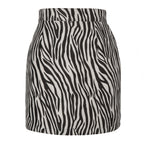 Women's High-Waisted Paisley Mini Skirt