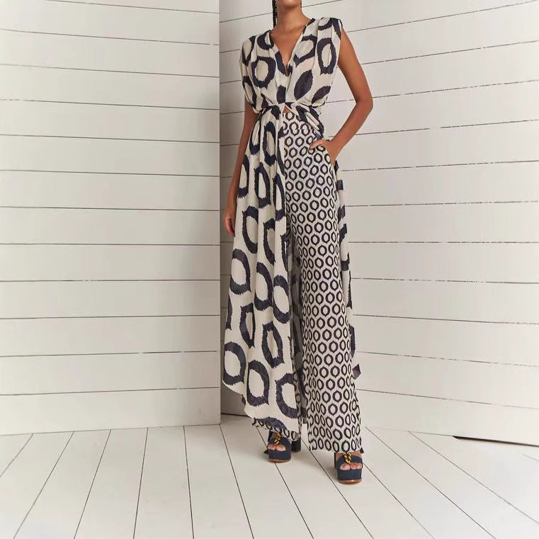 Women's Jumpsuit with Fashionable Print