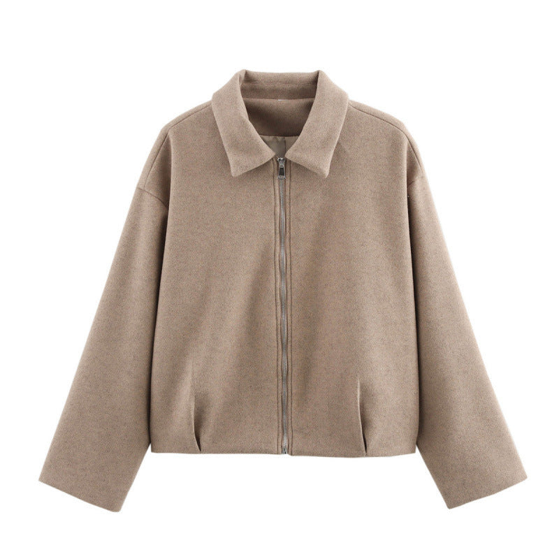 Women's Elegant Fleece Zip-Up Jacket