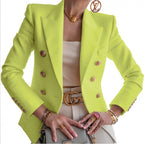 Women's Elegant Blazer with Gold Button Detail