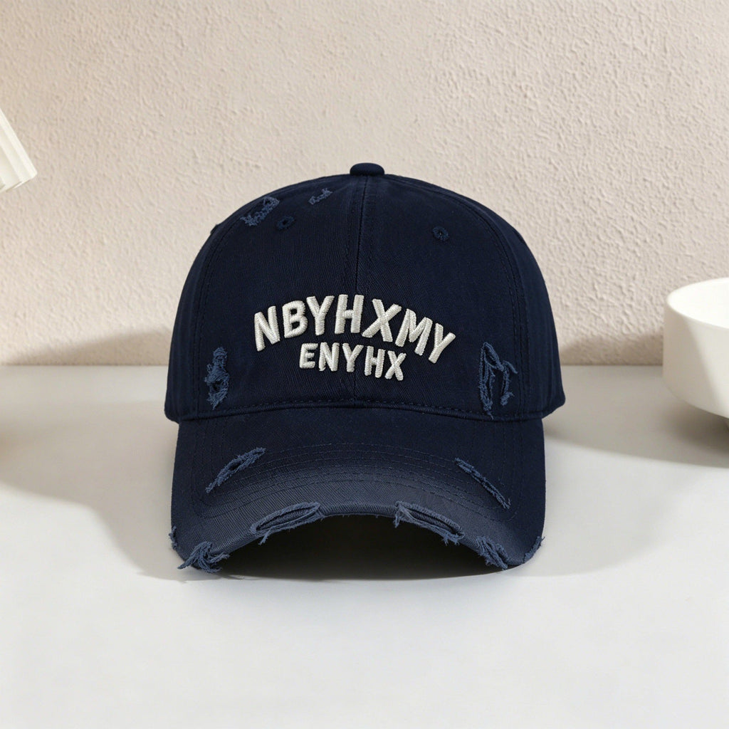 Men's Casual Distressed Textured Baseball Cap