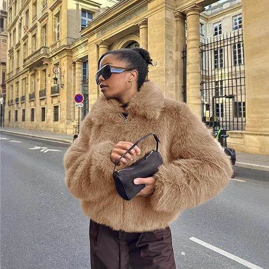 Women's Designer Faux Fur Jacket