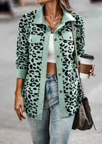 Women's Fashionable Leopard Print Overshirt