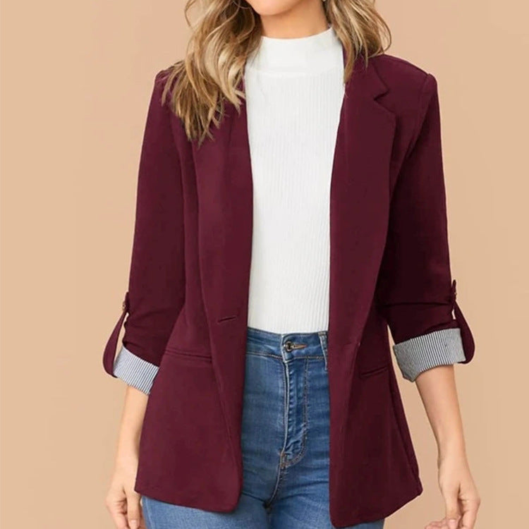 Women's Elegant Blazer with Contrast Details