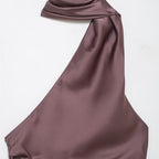 Women's Asymmetrical Top with Neck Tie and Ruching