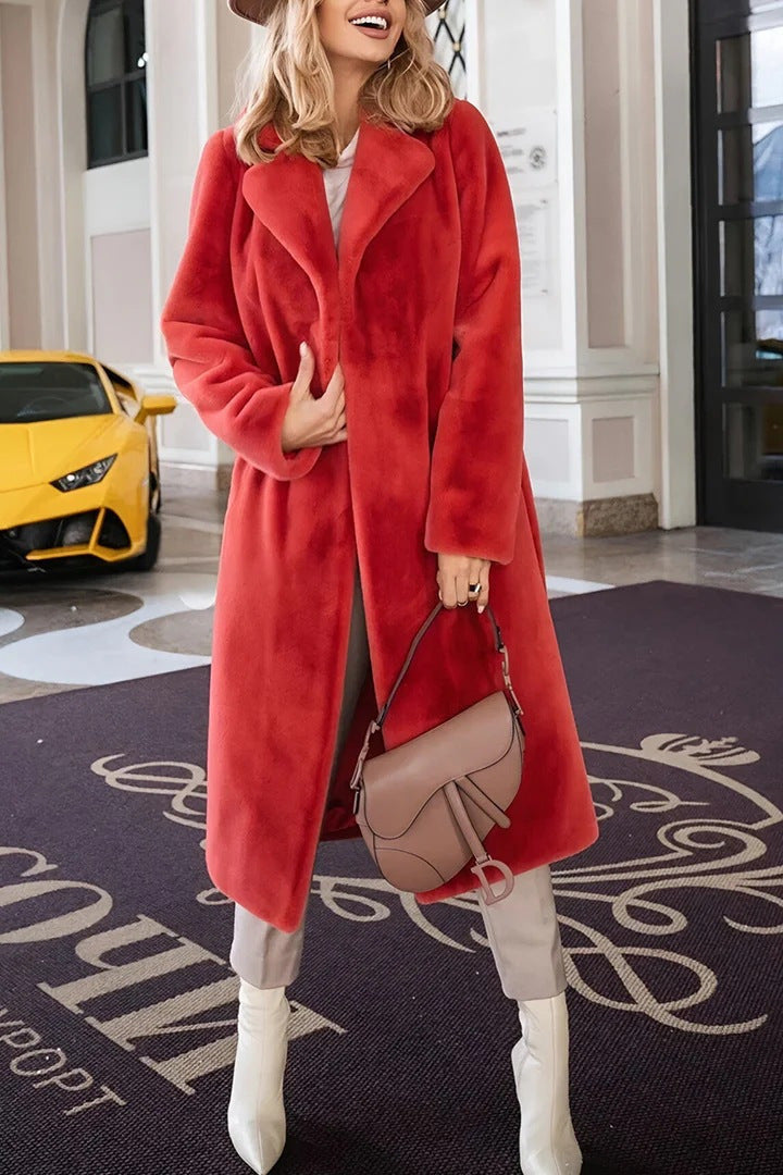 Women's Elegant Fleece Jacket with Modern Cut and Spacious Pockets