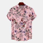 Women's Short Sleeve Shirt with Floral Accents and Modern Cut