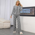 Graphic Print Knit Loungewear Set
