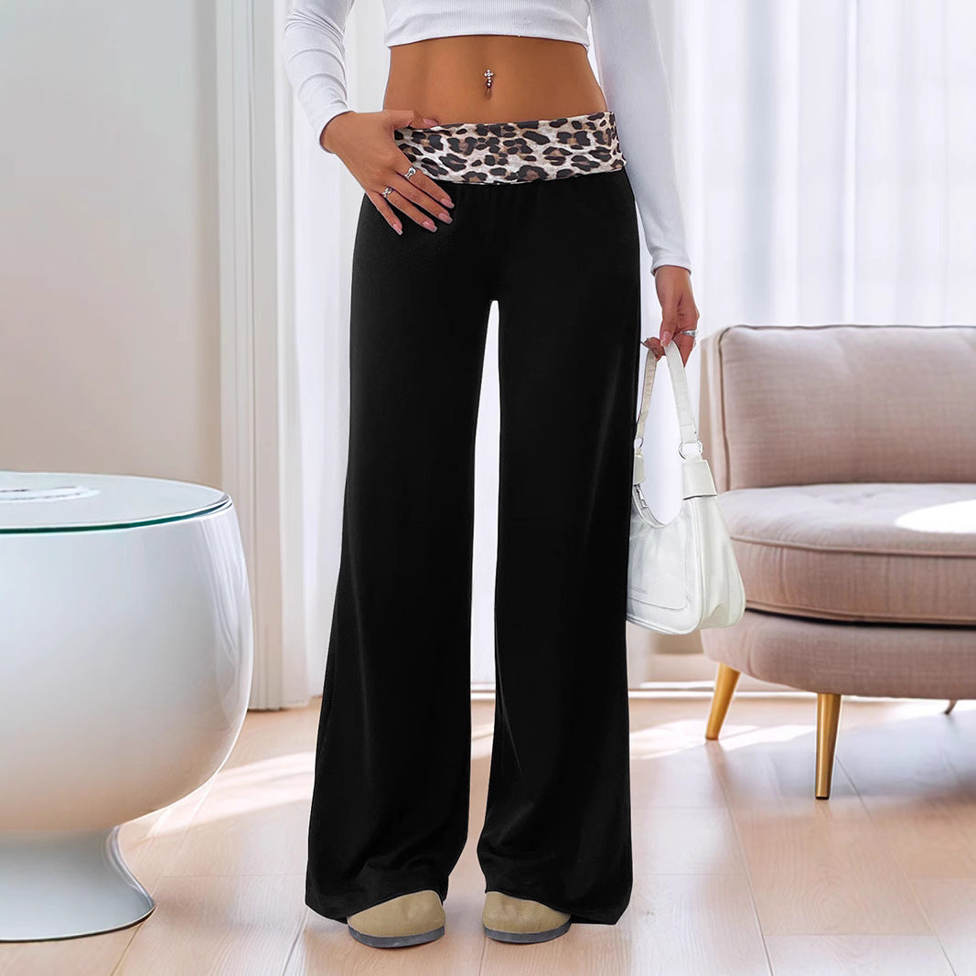 Elegant and Comfortable Casual Trousers with Fashionable Waistband