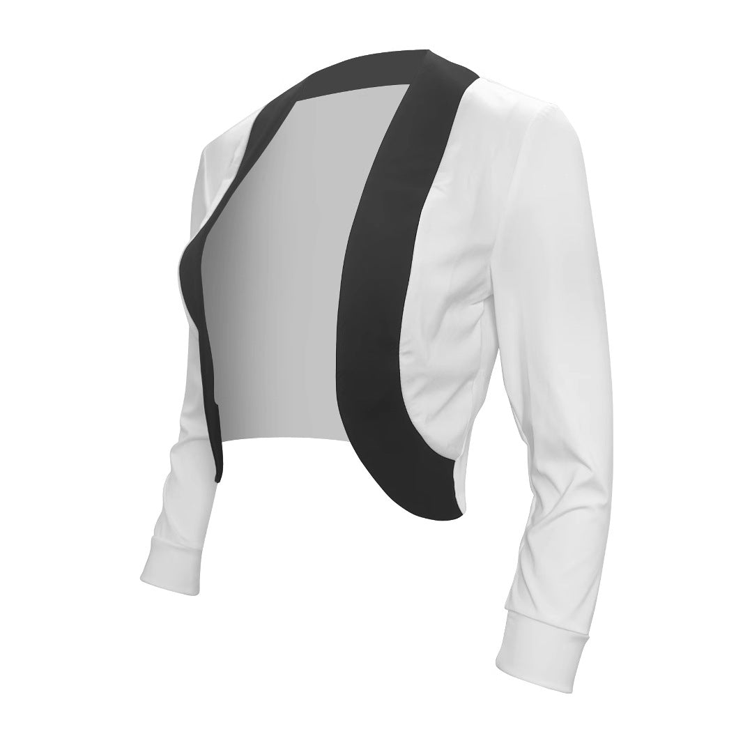 Elegant Blazer with Contrasting Panels