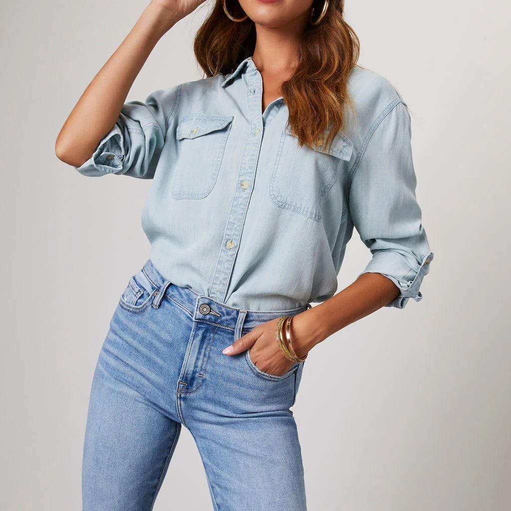 Denim Shirt with Chest Pockets