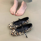 Women's Ballet Flats with Bow Accent and Comfortable Footbed