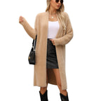 Women's Fluffy Open-Front Knit Cardigan