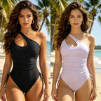 Women's Asymmetrical Side-Ruched Swimsuit